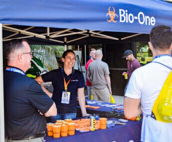 Bio-One of Raleigh decontamination and biohazard cleaning team supports local businesses